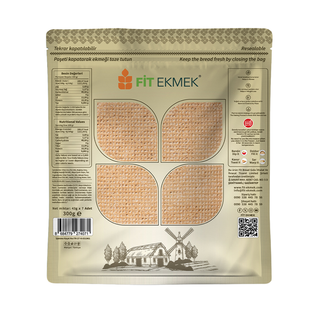 Fit Chia Tohumlu Ekmek 300 gr ürünü